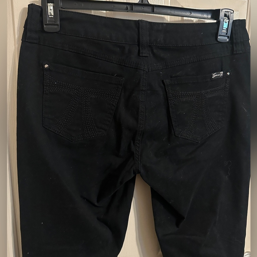 Seven7 Women's Classic Black Skinny Jeans, Sz 8 - Picture 4 of 8